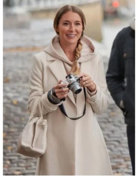 A Paris Proposal 2023 Alexa PenaVega (Anna Bowman) Trench Coat